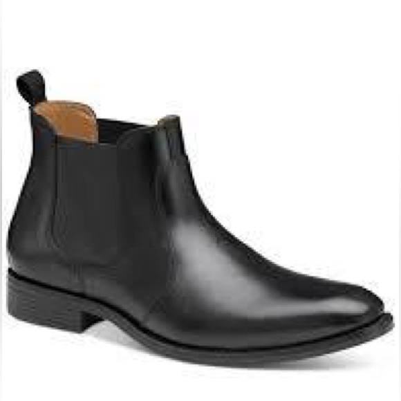 Johnson and Murphy Black Leather Chelsea Boots Waterproof Size 10.5